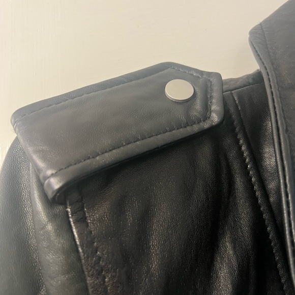 Zara Black Leather Jacket - Picture 12 of 13